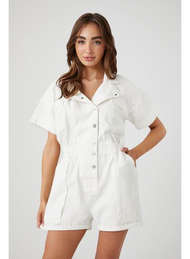 FOREVER 21 Utility Twill Romper - Image 1