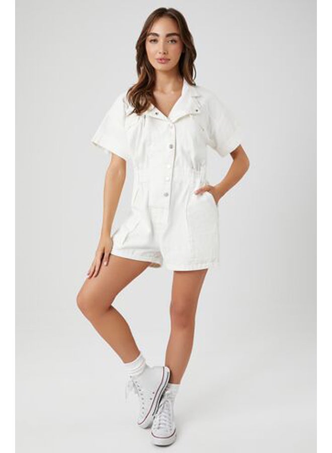 FOREVER 21 Utility Twill Romper - Image 4