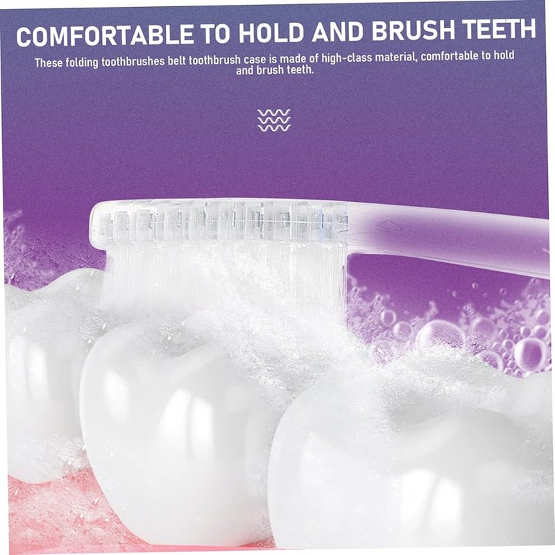 Dark Red Travel Toothbrush Set 20pcs Folding Firm Brush Head Non Slip Design for Outdoor Activities - Image 5