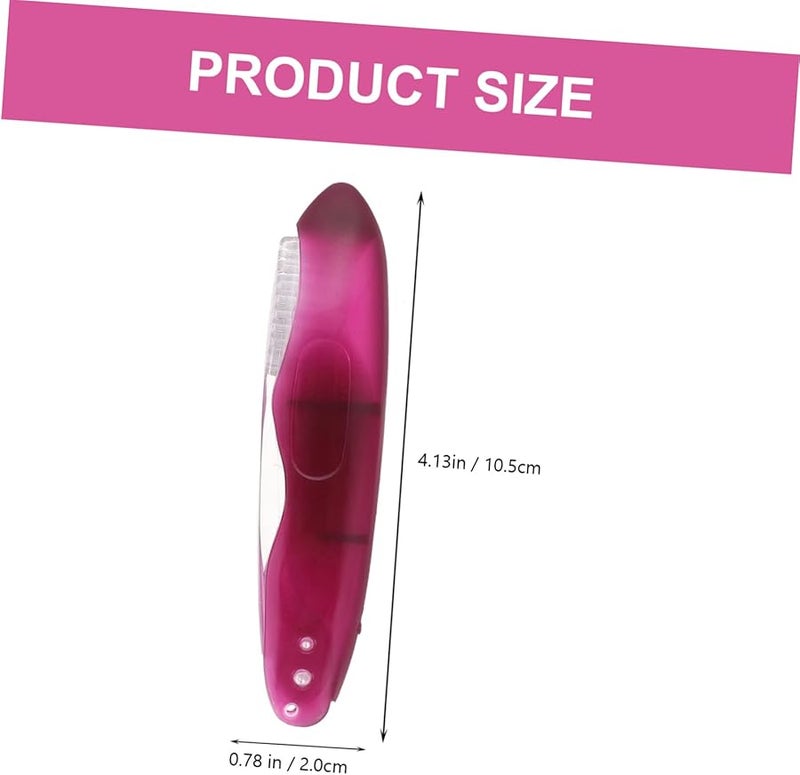 Dark Red Travel Toothbrush Set 20pcs Folding Firm Brush Head Non Slip Design for Outdoor Activities - Image 4