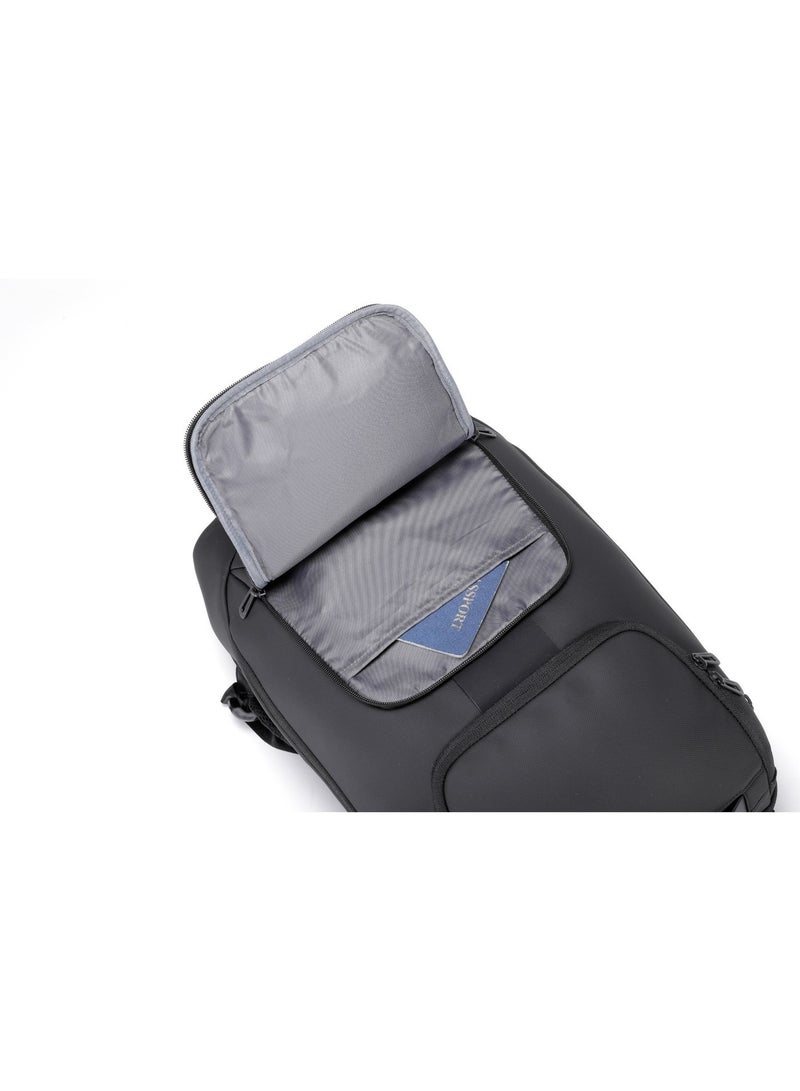 كينغسونز حقيبة لابتوب مقاس 15.6 بوصة 🎒 لون– مقاومة للماء 💧، حجرة رئيسية 🧩، جيب مبطن للابتوب 💻، جيب للـ iPad 📱، 6 جيوب إضافية للإكسسوارات 🔌، تصميم عملي مريح، مع حزام حقيبة السفر الخلفي 🧳 مثالية للطلاب، العمل والسفر ✈️ - Image 2