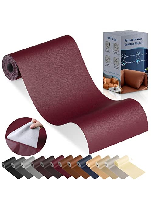 YAFLC YAFLC Leather Repair Patch for Furniture 4 x 63 Self Adhesive Leather Repair Kit Vinyl Repair Tape for Car Seat Sofa Jackets Couches Chair Fuchsia 