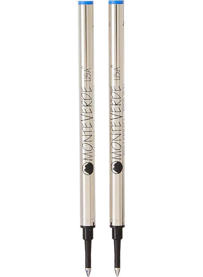 Monteverde Rollerball Refill To Fit Waterman Rollerball Pens Fine Point Blue 2 Per Pack W222Bu - Image 1