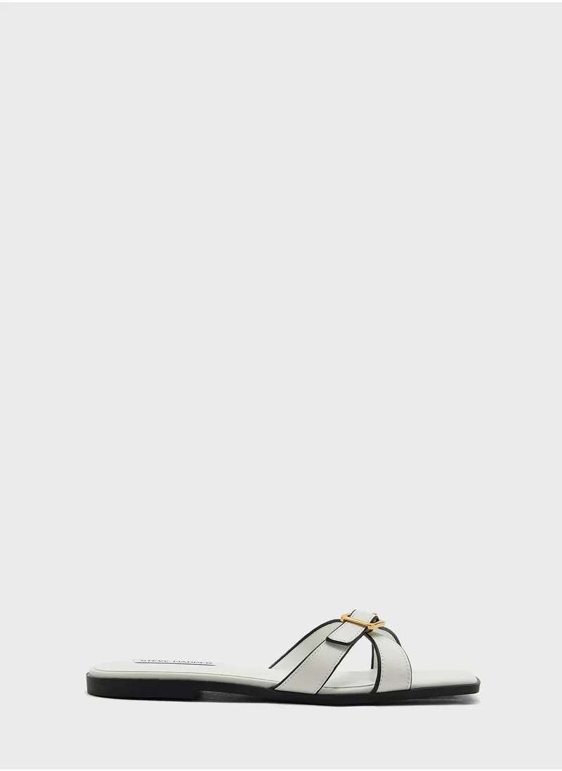 STEVE MADDEN Cross Strap Low Heel Sandals