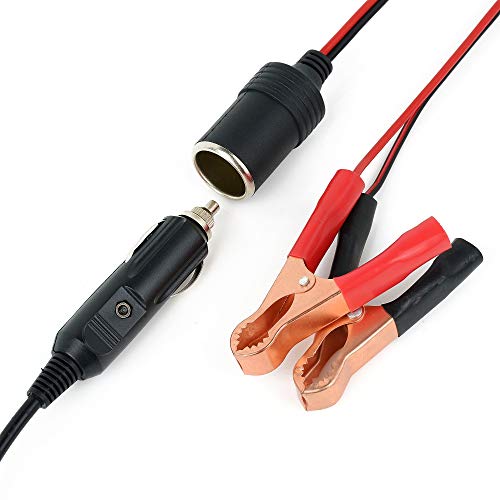 Jtron جيتورن OBD2 موفر ذاكرة السيارة 2 في 1، كابل إمداد طاقة الطوارئ لوحدة التحكم الإلكترونية للمركبة مع مشبك تمساح، مقبس تمديد طاقة ولاعة السجائر 12 فولت لبطارية السيارة - Image 3