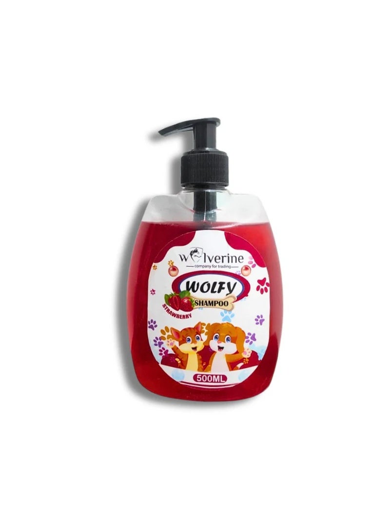 WOLVERINE Wolfy Anti Fleas and Ticks Strawberry Scented Pet Shampoo 500 ml From Varmacy