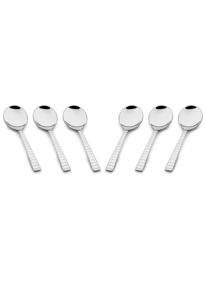 Shapes Zack Stainless Steel Serving Spoon for Home/Kitchen, Set of 6 Pcs. (20 cm.)