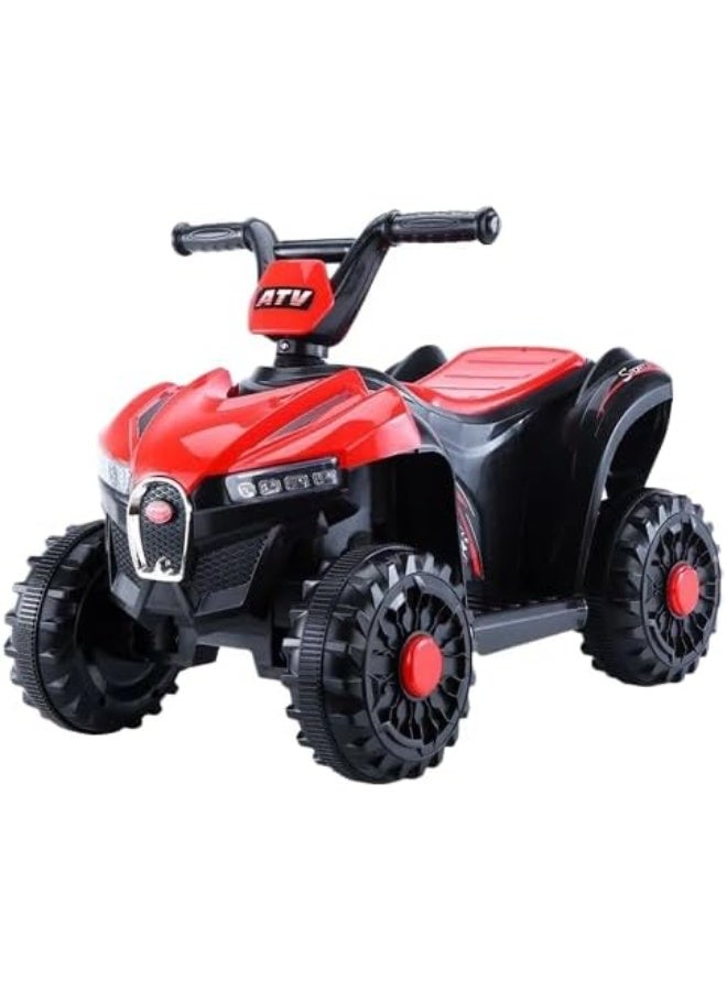 SUPAAR Ride On ATV, 4-Wheels Quad Off-Road Vehicle For Kids, Red Kids Toy Baby ATV Car RC Car Push Car - Image 1