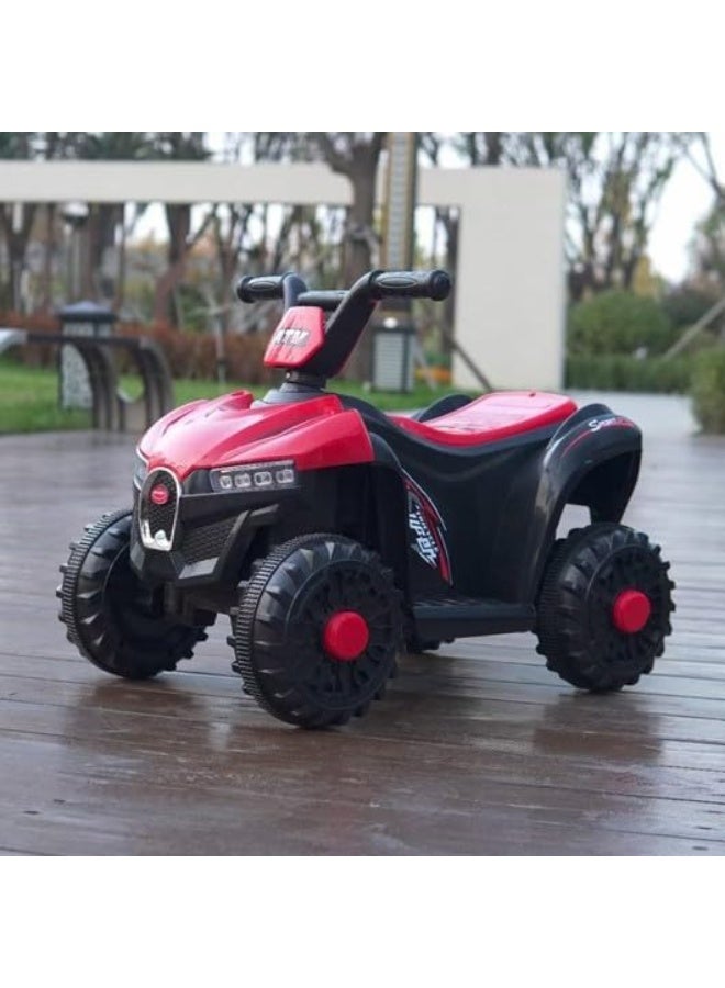 SUPAAR Ride On ATV, 4-Wheels Quad Off-Road Vehicle For Kids, Red Kids Toy Baby ATV Car RC Car Push Car - Image 3