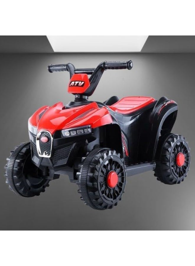 SUPAAR Ride On ATV, 4-Wheels Quad Off-Road Vehicle For Kids, Red Kids Toy Baby ATV Car RC Car Push Car - Image 2