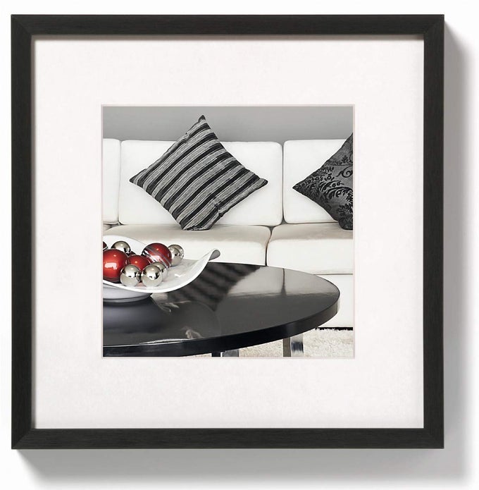 PICTURE FRAME BLACK 20 X 20 CM ALUMINIUM WITH PASSEPARTOUT CHAIR ALUMINIUM FRAME AJ220B
