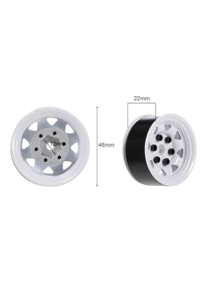 NIBEMINENT 4-Piece 1.55 Inch RC Car Metal Wheel Rims Set - Image 3