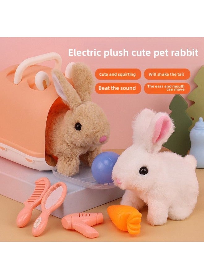 Children's Day Toy Dog Plush Robot Dog Electronic Pet Walking Meeting Electric Puppy Simulation Call Meeting Boy-Color:Small Gold Hair (exquisite Pet Cute Dog Cage) Comes With A 10-piece Set-Scale:【 - Image 4