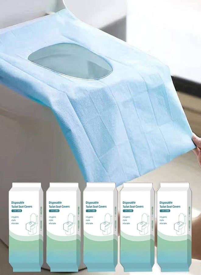 Rgqphantom 50 Pack Toilet Seat Covers Disposable 16x24 Inch XL Portable Toilet Liners Travel Seat Cover for Outdoors,Hotel, Hospital, Travel, Public Toilet Seat Cover (50pack, BLUE) - Image 1