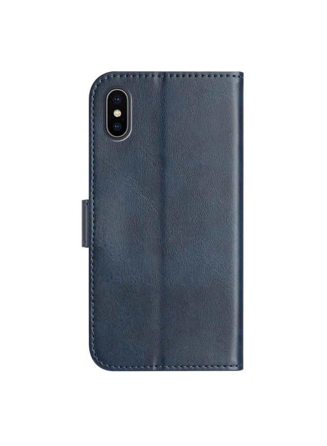 اس-توب جراب هاتف iPhone XS Max مصنوع من الجلد على شكل حرف S قابل للطي المزدوج - Image 3