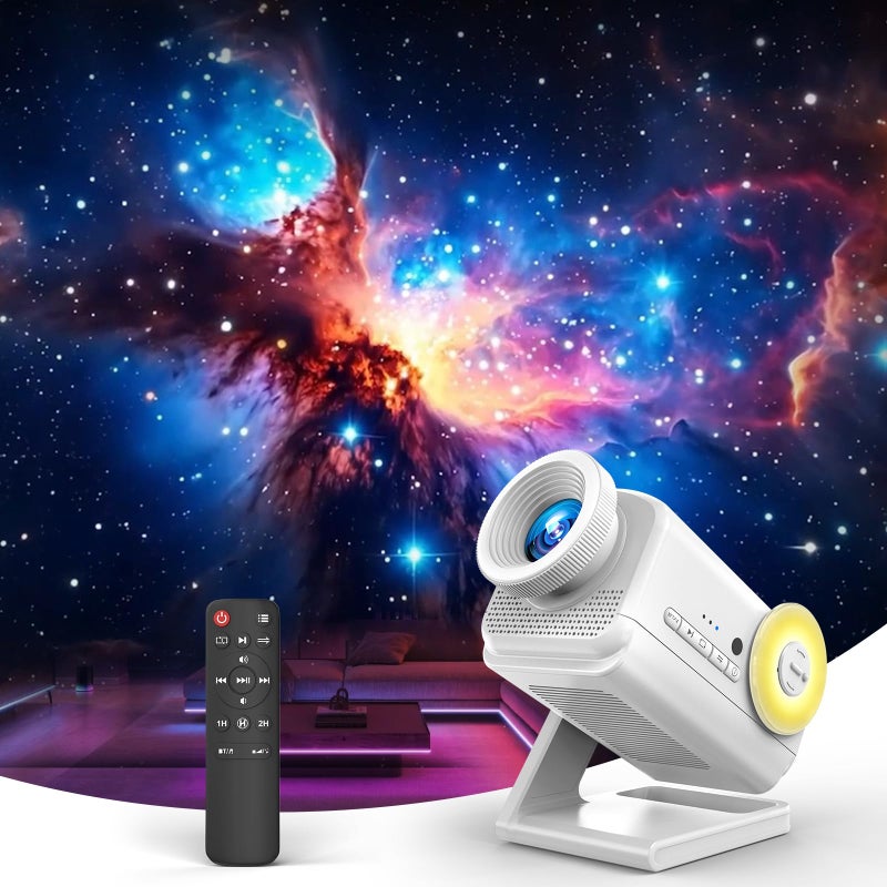 Anysun 3D Galaxy Projector with 60 Immersive Themes HD Immersive Star Projector with Bluetooth Speaker Timer Aurora Nebula Projector Night Light for RoomChristmasPartyBirthday White - Image 2