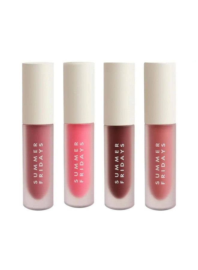 Summer Fridays Dream Lip Oil Set - Tinted Sheer Hydration and High Shine - Pink Cloud + Blush Dreams + Soft Mauve + Rosewood Nights (0.15 Oz) - Image 1