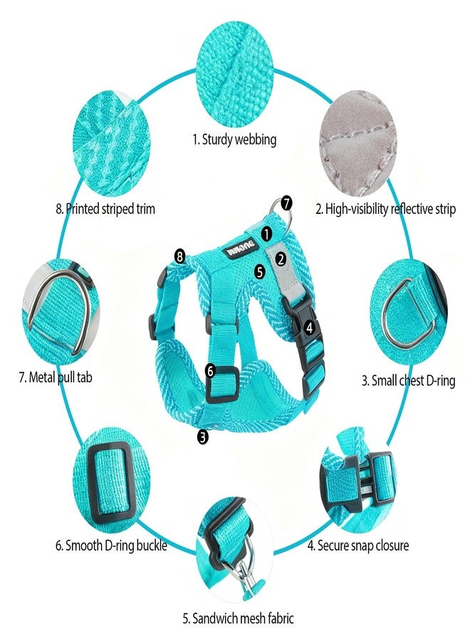 wanheart Cat Harness and Leash Set - Escape Proof Adjustable Breathable Vest for Cats, Soft Mesh Padded Harness with Reflective Strips - Easy Control for Kittens, Indoor & Outdoor Cats (Emerald, S) - Image 2