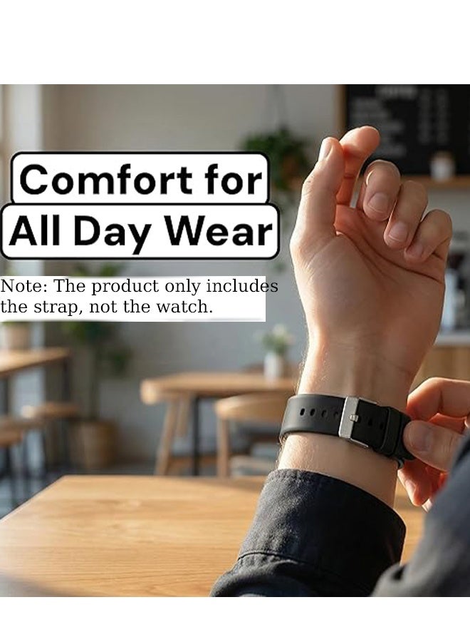 KANGLI 5 PCS Soft Silicone Watch Straps, Suitable For Huawei Watch GT2/GT3/GT Series, Waterproof, Breathable and Adjustable Sports Watch Straps - Image 2