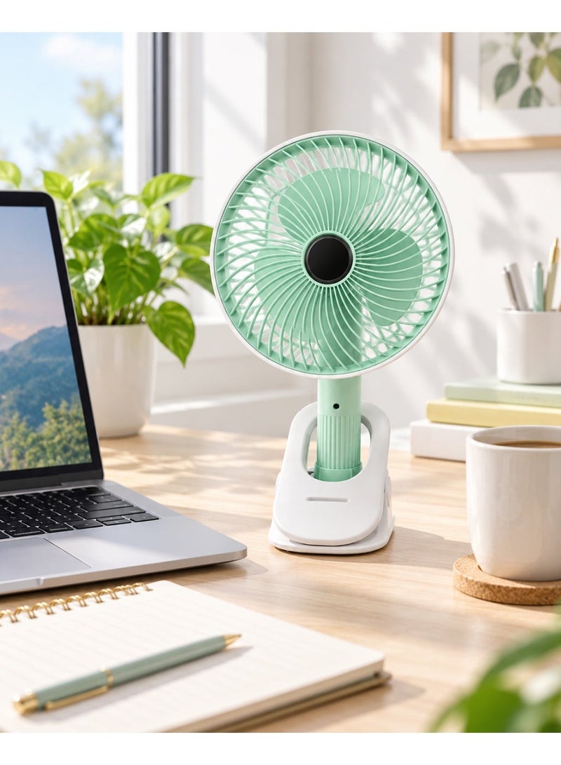 Super Small USB-rechargeable desk fan, portable personal cooling fan for home, office, and travel – multicolored - Image 1