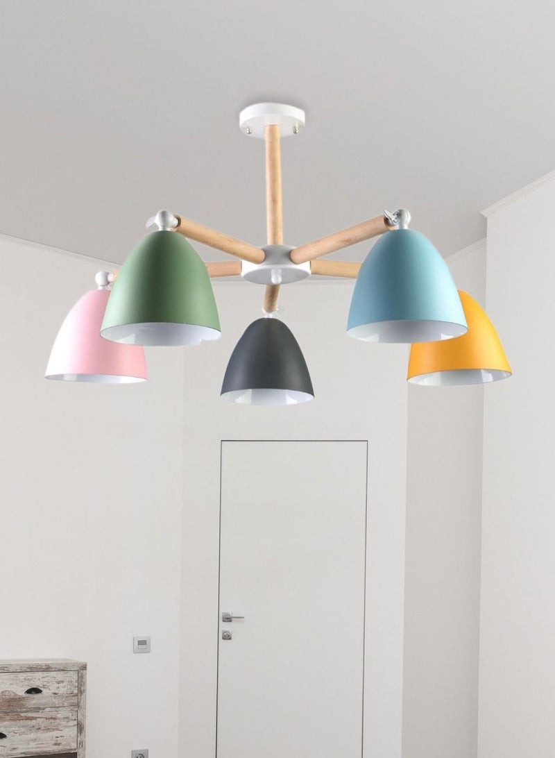 El Rawda Lighting Shot Ceiling Lamp - 5 Lamps | modern decorative LED E27 pendant light ceiling lamp hanging | suitable for any room | Color: Multicolor | Size: 40x80 cm - Image 2