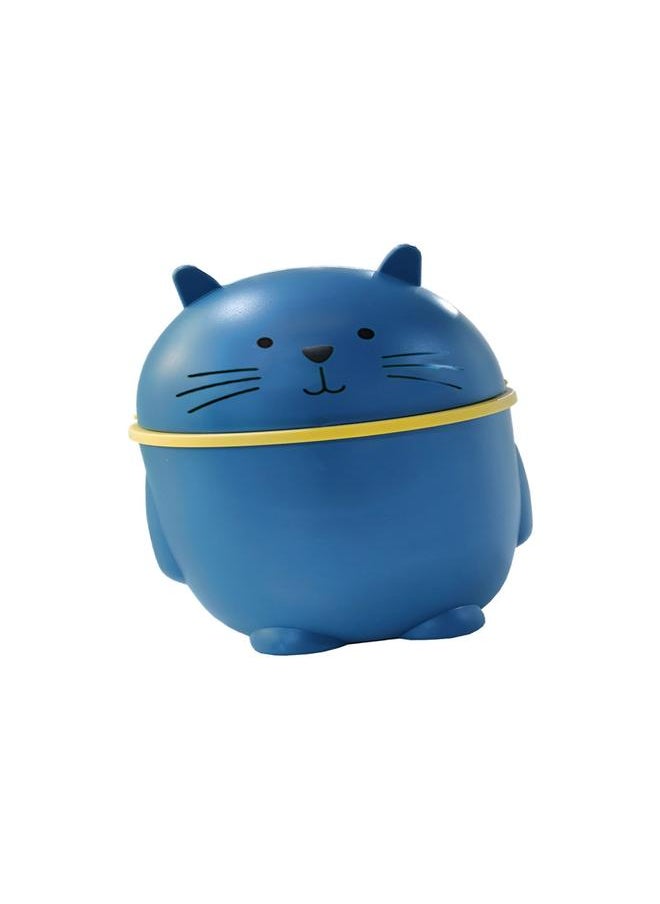 Thoraya Desktop Trash Can with Lid Plastic Cute Multipurpose Mini Wastebasket for Home Office Countertop Blue  - Image 5