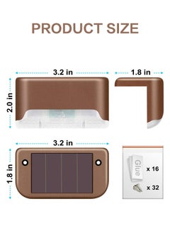 KHAJUL 12 Pieces Waterproof Solar Deck Lights, Outdoor LED Step Fence Wall Light Decoration for Yard Patio Stair Pathway (Warm White)  - Image 2