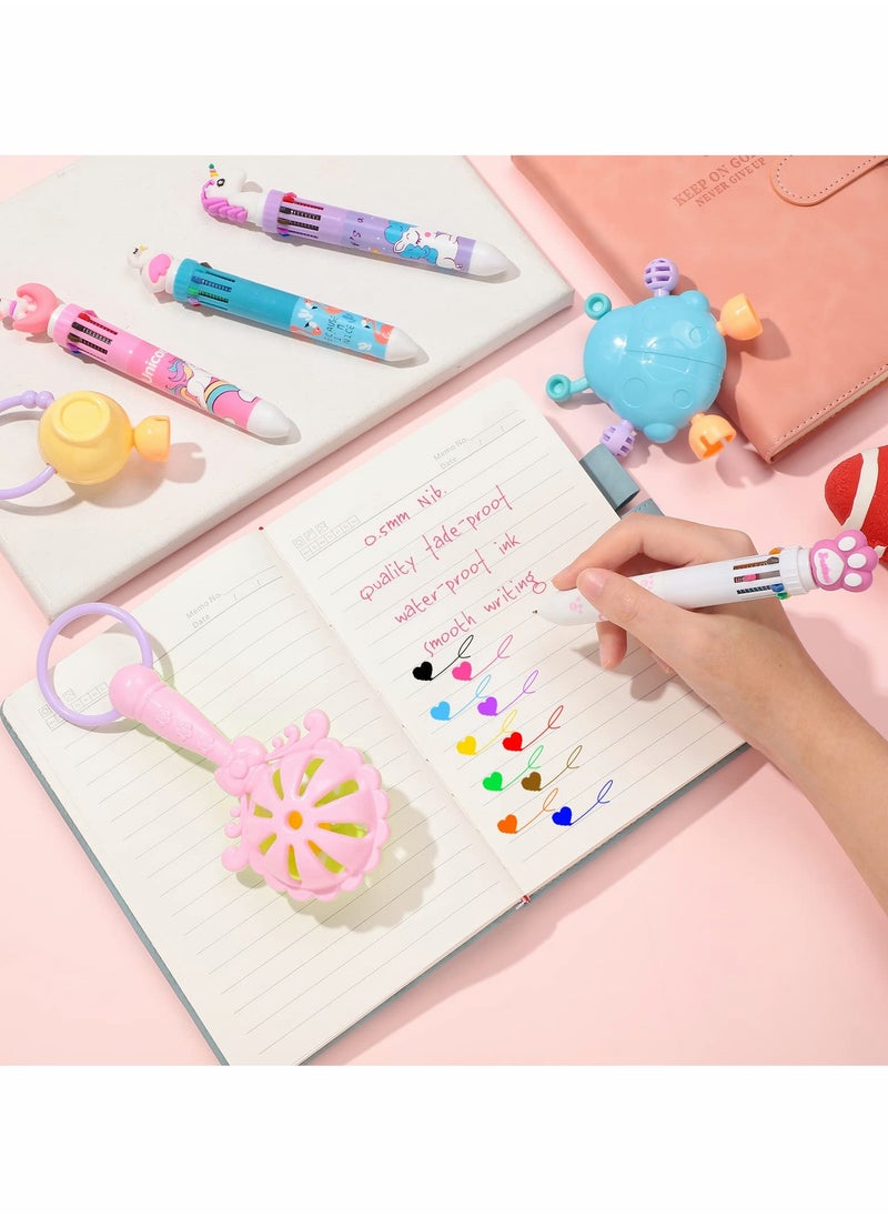KASTWAVE Ballpoint Pen, 24 Pack 0.5mm 10-in-1 Multicolor Ballpoint Pen 10 Colors Retractable Ballpoint Pens  - Image 3