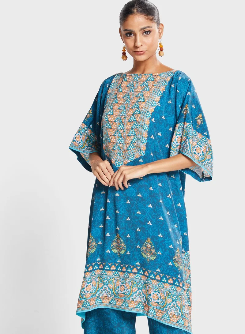 Biba Printed Kaftan & Pants Set