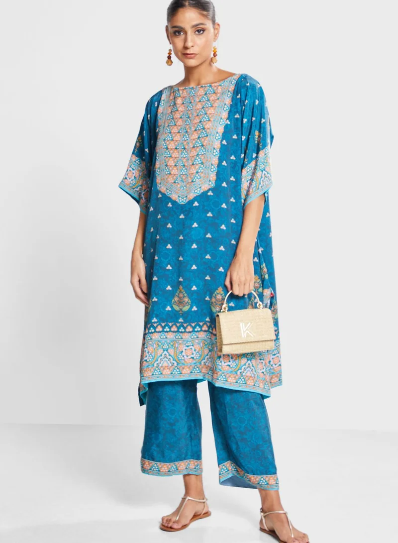 Biba Printed Kaftan & Pants Set