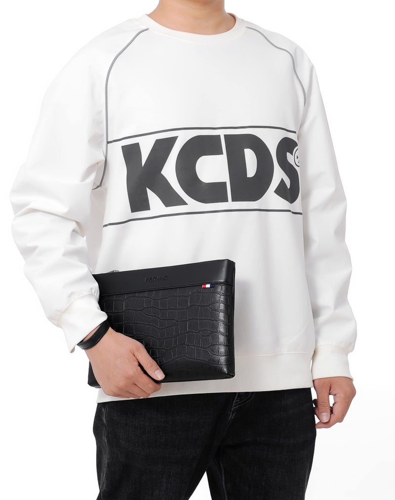 FSD.WG Mens Clutch Bag Man Purse Handbag 12 inches Large Hand Bag Big Clutch Wallet - Image 2