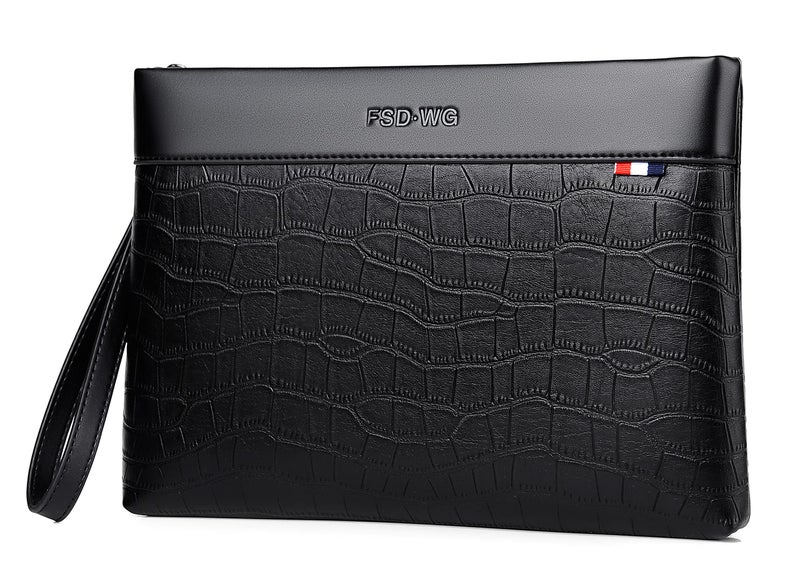 FSD.WG Mens Clutch Bag Man Purse Handbag 12 inches Large Hand Bag Big Clutch Wallet - Image 1