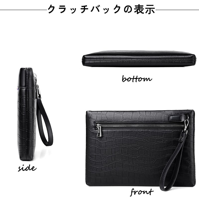 FSD.WG Mens Clutch Bag Man Purse Handbag 12 inches Large Hand Bag Big Clutch Wallet - Image 3