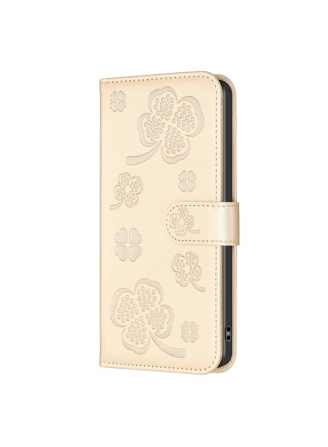 إيروريكس جراب لهاتف vivo Y11 / Y12 / Y15 / Y17 جراب هاتف من الجلد المنقوش بأربع أوراق - Image 2