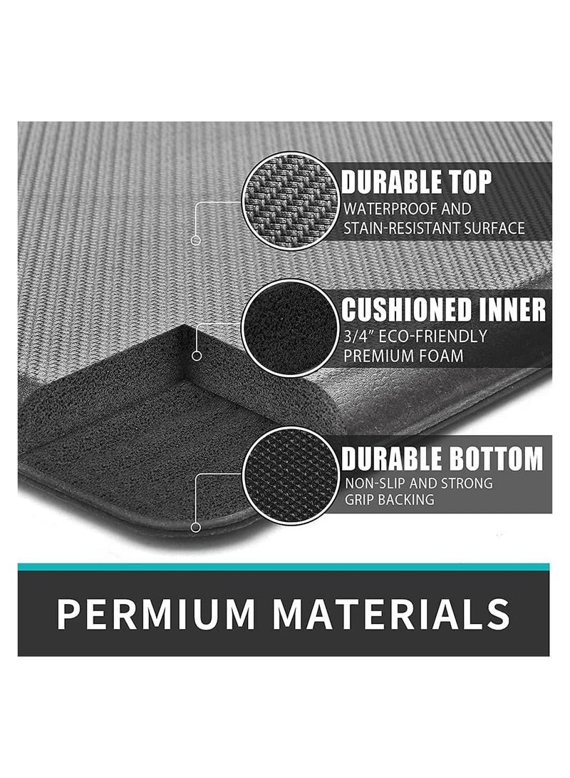 Anti Fatigue Kitchen Mat 50x180CM 3/4 Inch Thick Anti-Slip Stain Resistant Padded Cushioned Memory Foam Floor Comfort Mat  - Image 3
