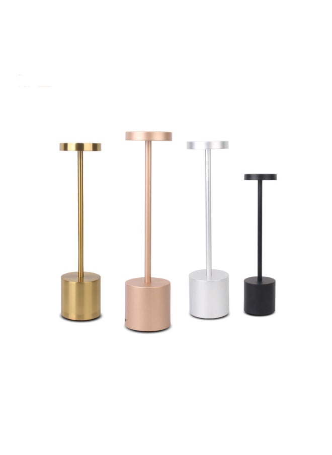 Generic - Touch Rechargeable I-shaped Table Lamp Bedroom Bedside Table Lamp Simple Modern American Bar Nightlight Feeding Table Lamp-Light Source Power:Thickened 1800 MA Three-color Dimming Stepless Dimming-Light Color:Gentleman Black (button Touch) - Image 1