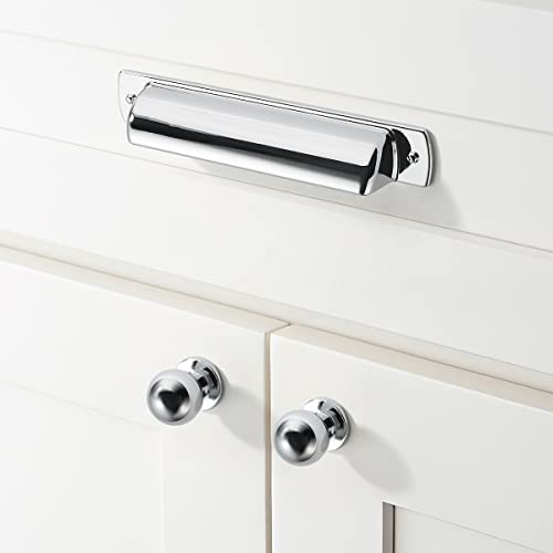Khtumeware 10 Pack 1 Inch Polished Chrome Kitchen Cabinet Knobs Dresser Drawer Ball Knobs Cabinet Hardware Zinc for Drawers - Image 3