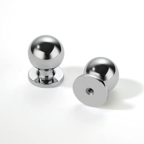 Khtumeware 10 Pack 1 Inch Polished Chrome Kitchen Cabinet Knobs Dresser Drawer Ball Knobs Cabinet Hardware Zinc for Drawers - Image 1