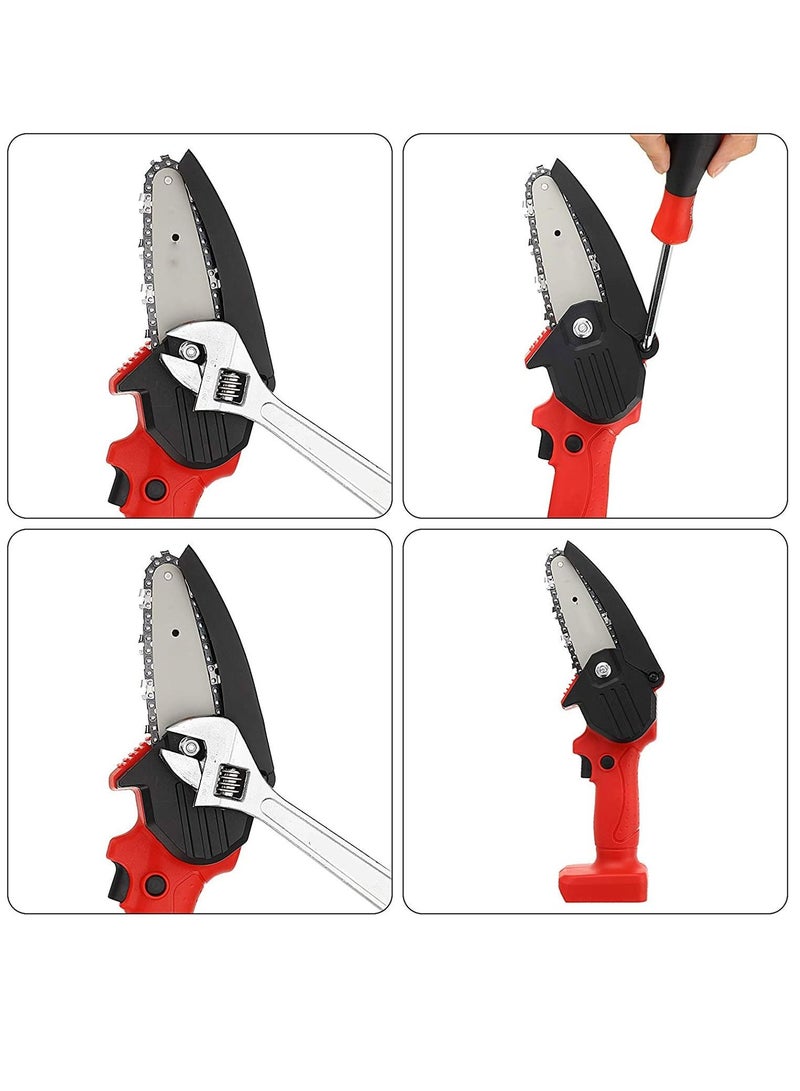 Excefore Mini Chainsaw Chain 4 Inch Replacement Cordless Electric Portable 24V Pruning Shears for Commercial Professional and Home Use (4 Pack)  - Image 5
