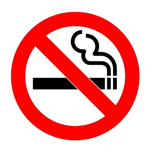 Haobase 10 Pcs No Smoking Sign Self Adhesive Vinyl Sticker 7 cm x 7 cm - Image 3