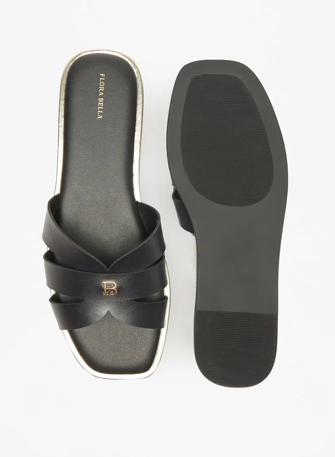 فلورا بيلا من شو إكسبرس Women's Logo Accent Slip-On Sandals