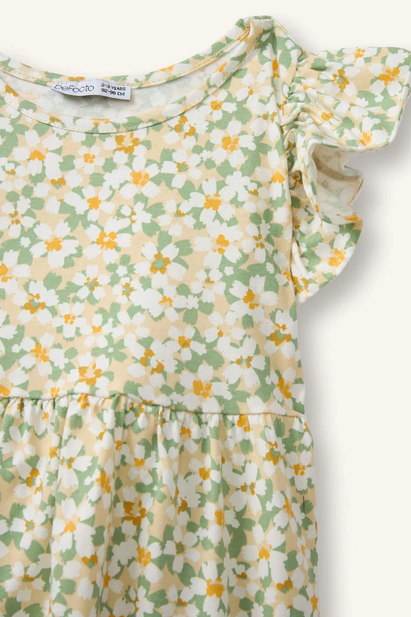 ديفاكتو Printed Strappy Knitted Dress