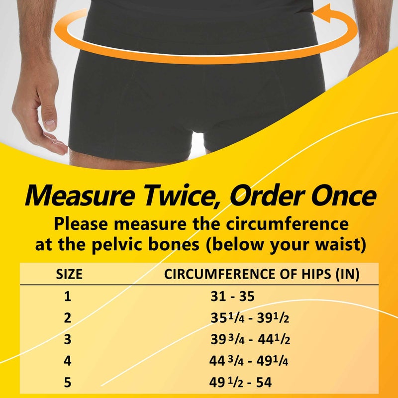 URIEL Left Side Inguinal Hernia Belt for Men - Hernia Support for Men  Pre and Post Surgery Truss  Size Large  Black - Image 2
