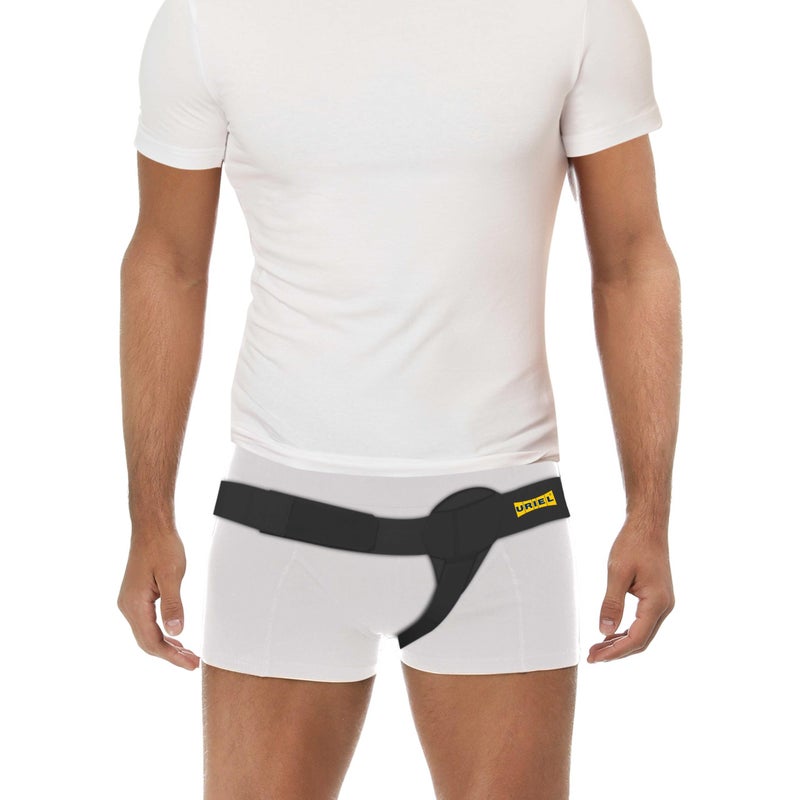 URIEL Left Side Inguinal Hernia Belt for Men - Hernia Support for Men  Pre and Post Surgery Truss  Size Large  Black - Image 1
