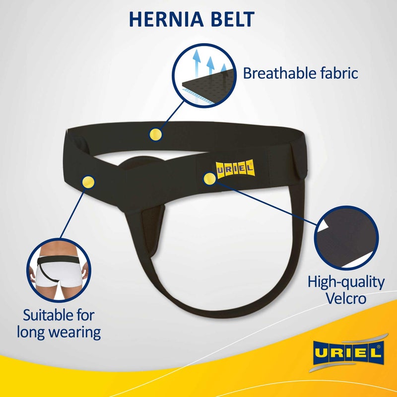 URIEL Left Side Inguinal Hernia Belt for Men - Hernia Support for Men  Pre and Post Surgery Truss  Size Large  Black - Image 4