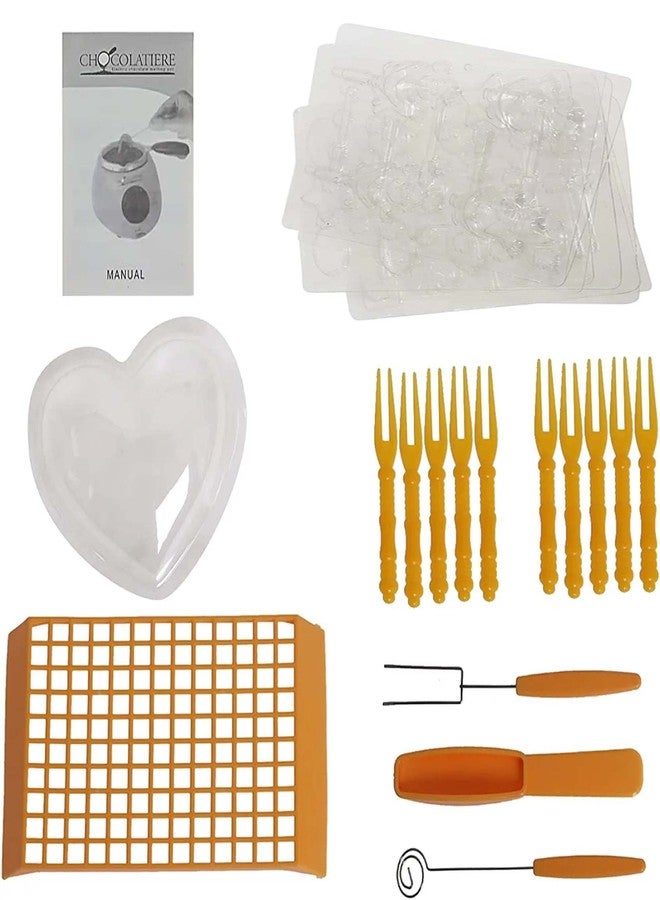 YUSUKEGU Chocolate Melting Pot Kit Heating Machine Electric Chocolate Tools Candy Chocolate Maker Electric Chocolatiere Melting Pot Candy Chocolate Maker Baking Handmade DIY Gourmet Tools Yellow - Image 3