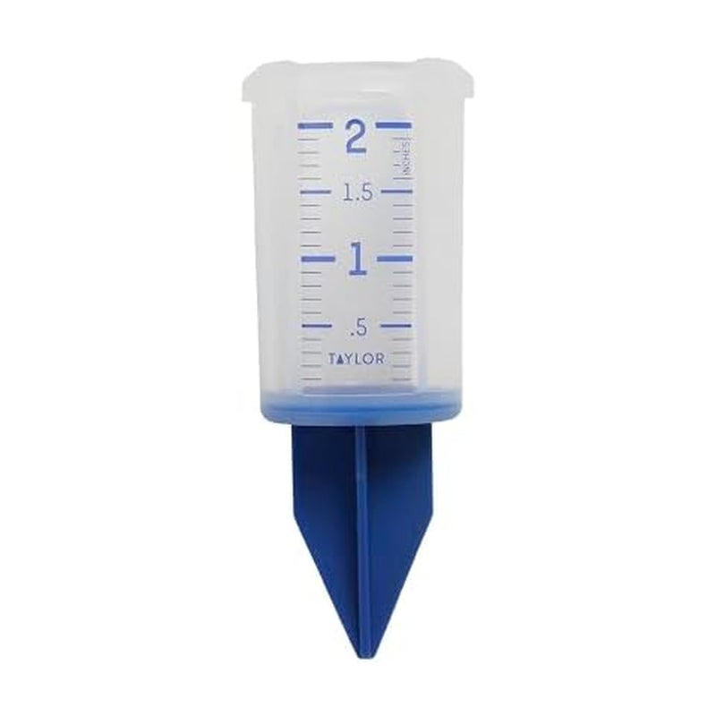 Taylor Break and Freeze Proof Flexible Silicone Sprinkler Gauge, Measures Outdoor Rain, Precipitation, and Sprinkler Systems, Easy to Read for Garden, Lawn, Patio, Backyard, or Outside, 2-Inch, Blue - Image 1