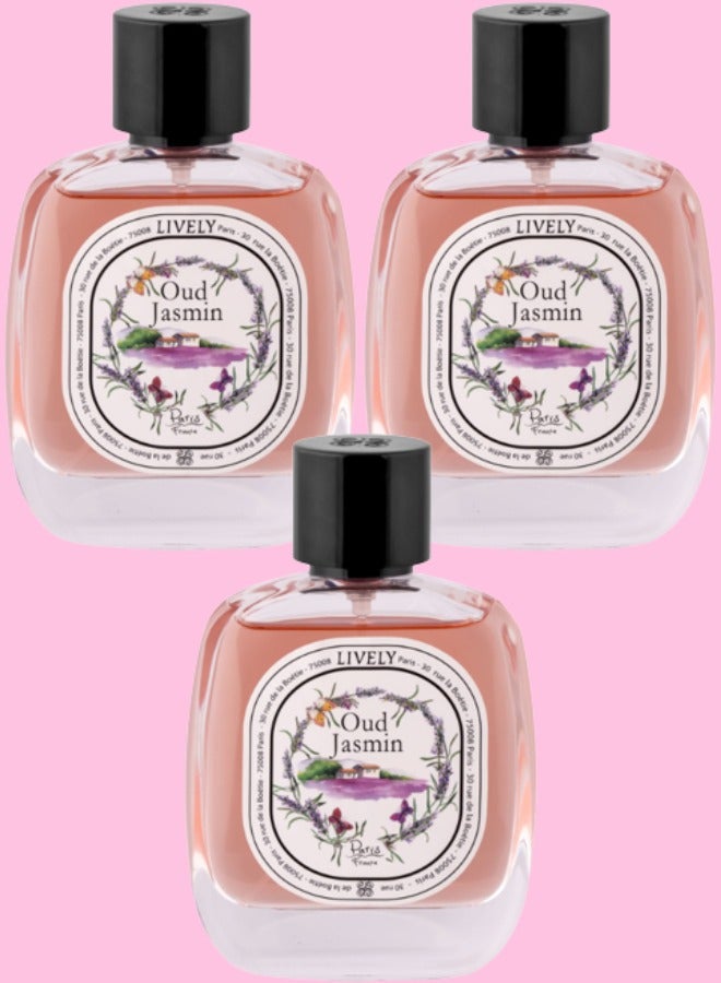 لايفلي 3 قطع عطر عود ياسمين ليفلي 100مل - Image 1