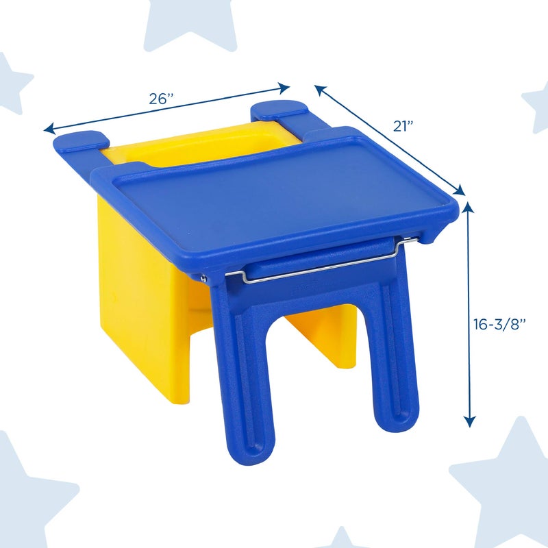 Children's Factory Edutray Kids Desk, Converts Cube Chair to Desk, Space-Saving Toddler Desk Converter, Homeschool & Classroom Study Desk, Safe, Durable & Easy to Clean - Image 2
