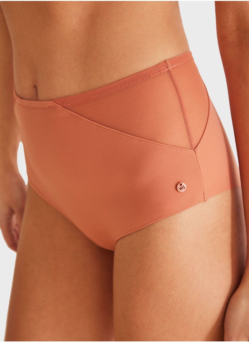 women'secret - High Waist Button Detail Panty - Image 1